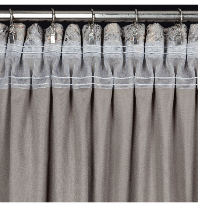 Hotový závěs TULIA ocelový - na pásce