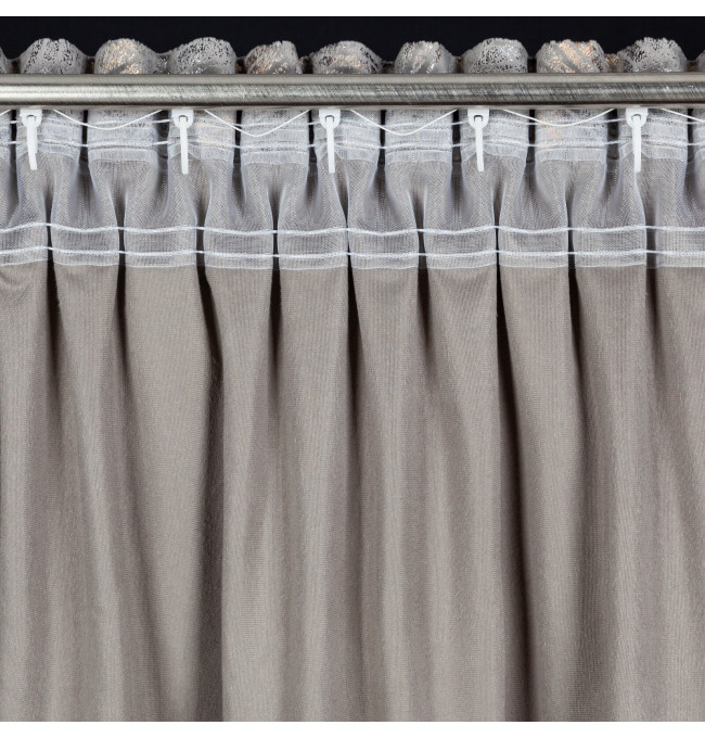 Hotový závěs TULIA ocelový - na pásce