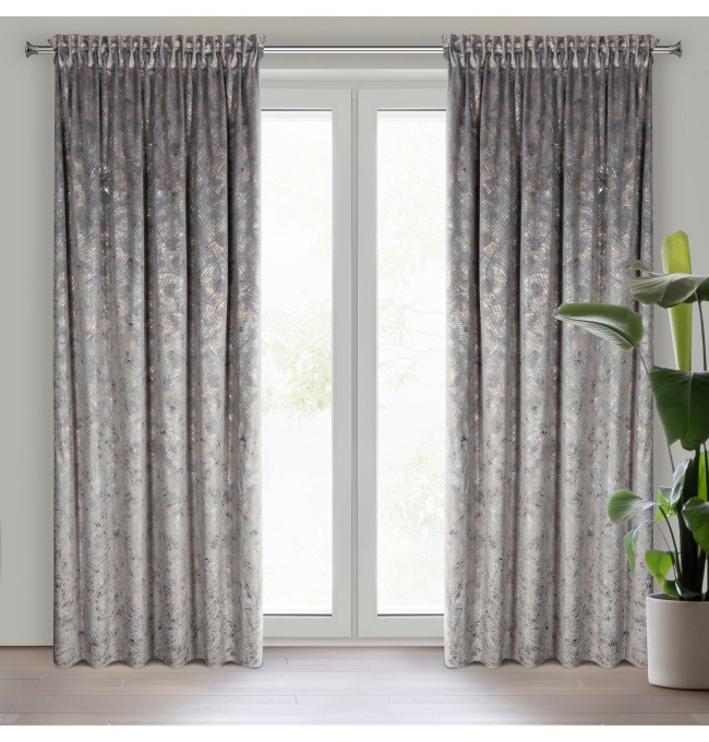 Hotový závěs TULIA ocelový - na pásce