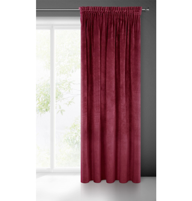 Hotový závěs VILLA bordový - na pásce