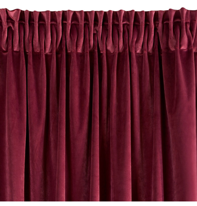 Hotový závěs VILLA bordový - na pásce