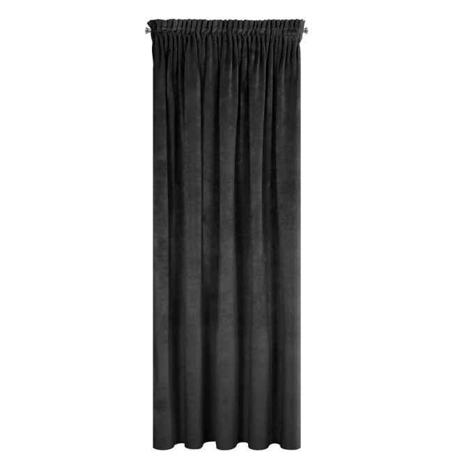 Hotový závěs VILLA černý - na pásce