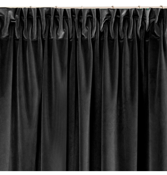 Hotový závěs VILLA černý - na pásce