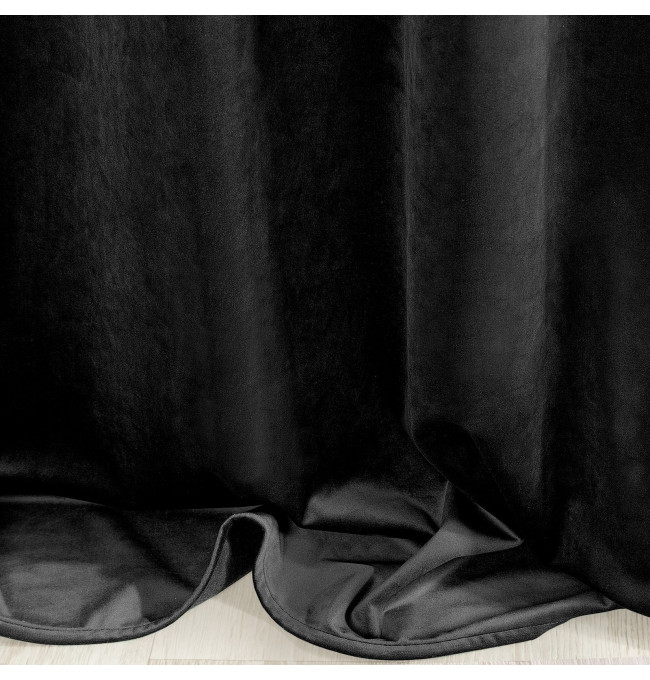 Hotový závěs VILLA černý - na pásce