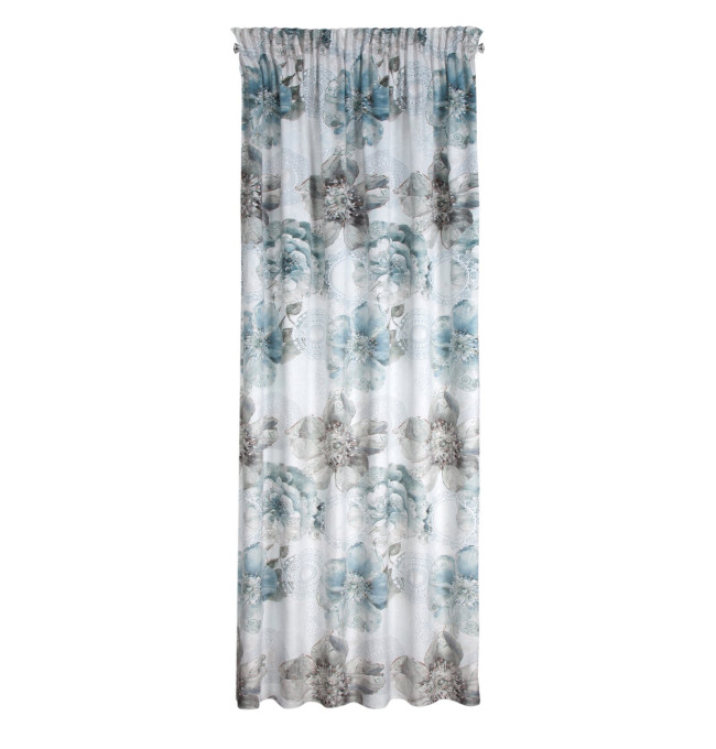 Hotový závěs VIVIAN tyrkysový - na pásce