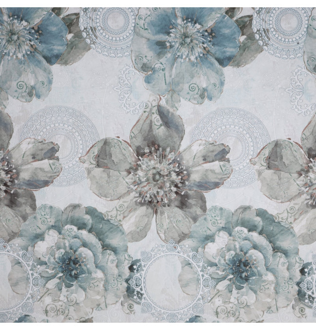 Hotový závěs VIVIAN tyrkysový - na pásce