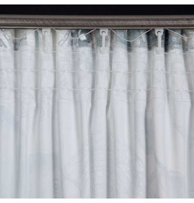 Hotový závěs VIVIAN tyrkysový - na pásce