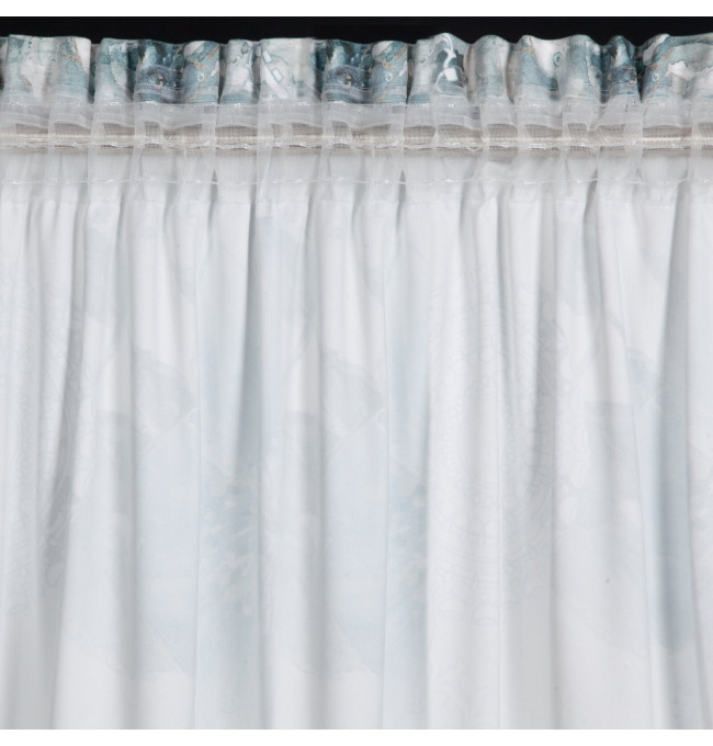 Hotový závěs VIVIAN tyrkysový - na pásce