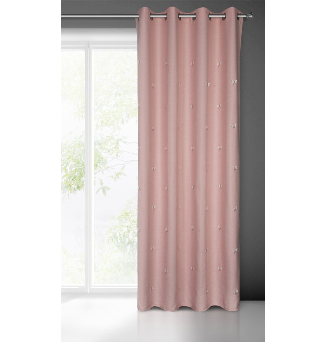 Hotový závěs WENDY růžový - na průchodkách