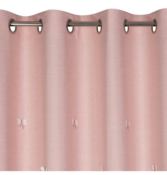 Hotový závěs WENDY růžový - na průchodkách