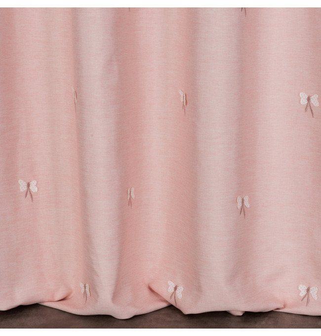 Hotový závěs WENDY růžový - na průchodkách