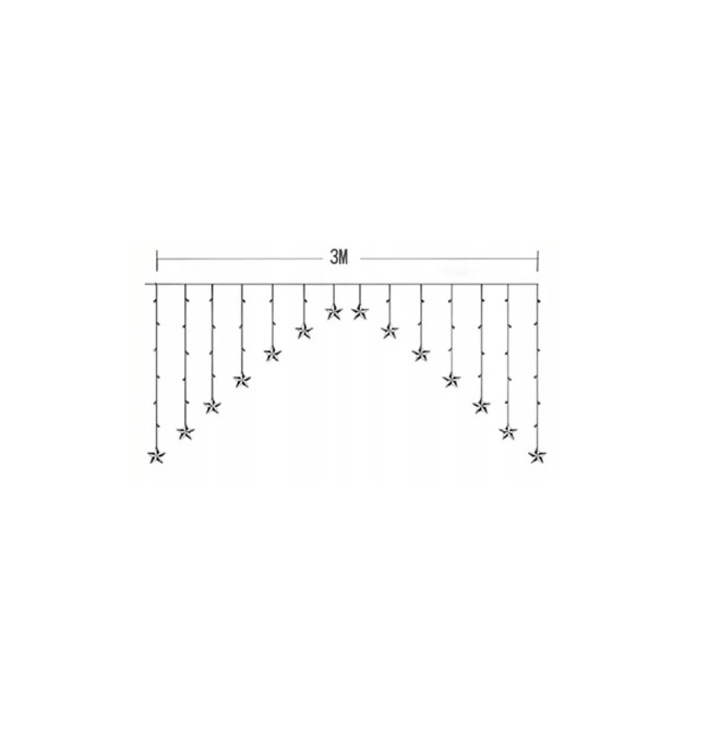 LED závěs CD004 s dálkovým ovládáním