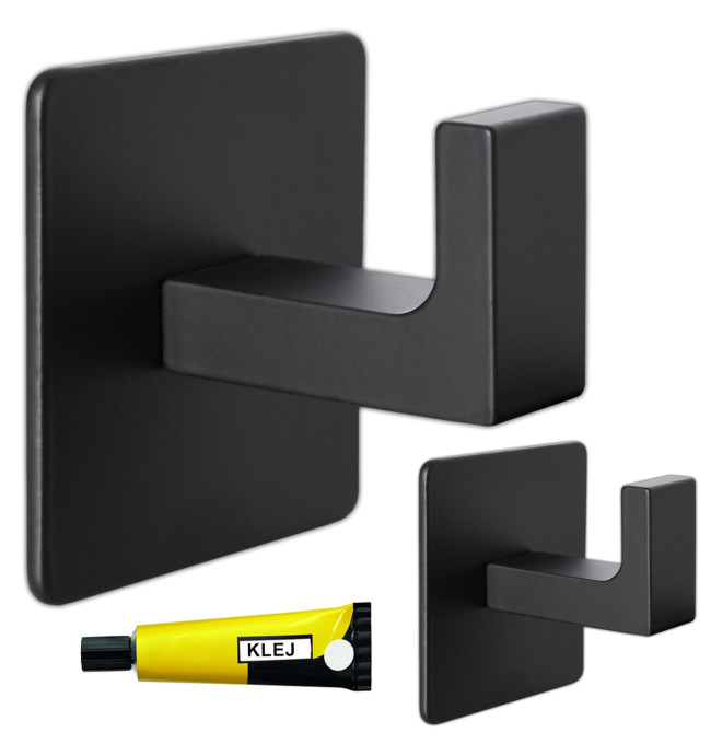 Sada dvou koupelnových věšáků KSANTI černá (2 ks)