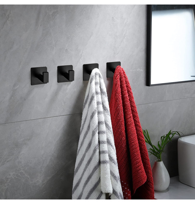 Sada dvou koupelnových věšáků KSANTI černá (2 ks)