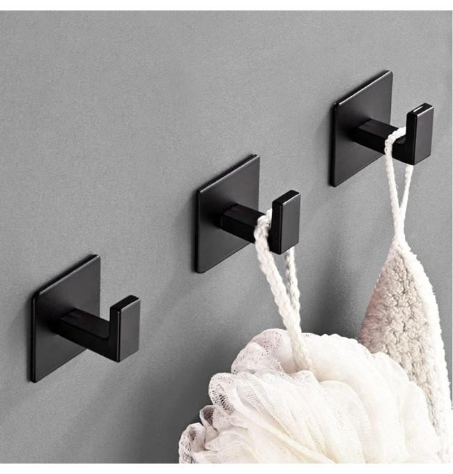 Sada dvou koupelnových věšáků KSANTI černá (2 ks)