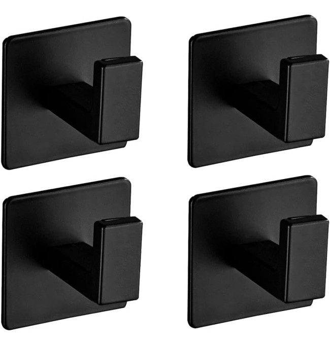 Sada dvou koupelnových věšáků KSANTI černá (2 ks)