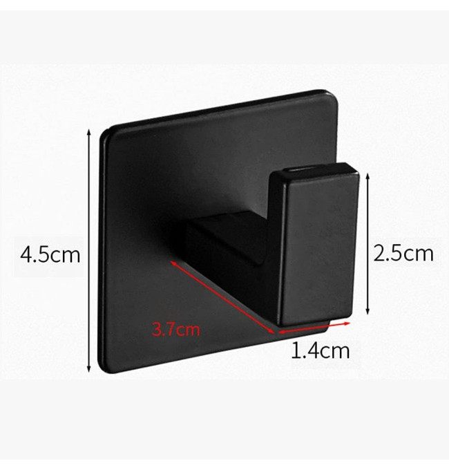 Sada dvou koupelnových věšáků KSANTI černá (2 ks)