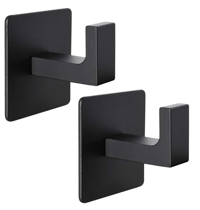 Sada dvou koupelnových věšáků KSANTI černá (2 ks)