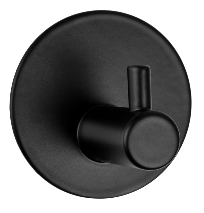 Sada čtyř koupelnových věšáků TAVAS černá (4 ks)