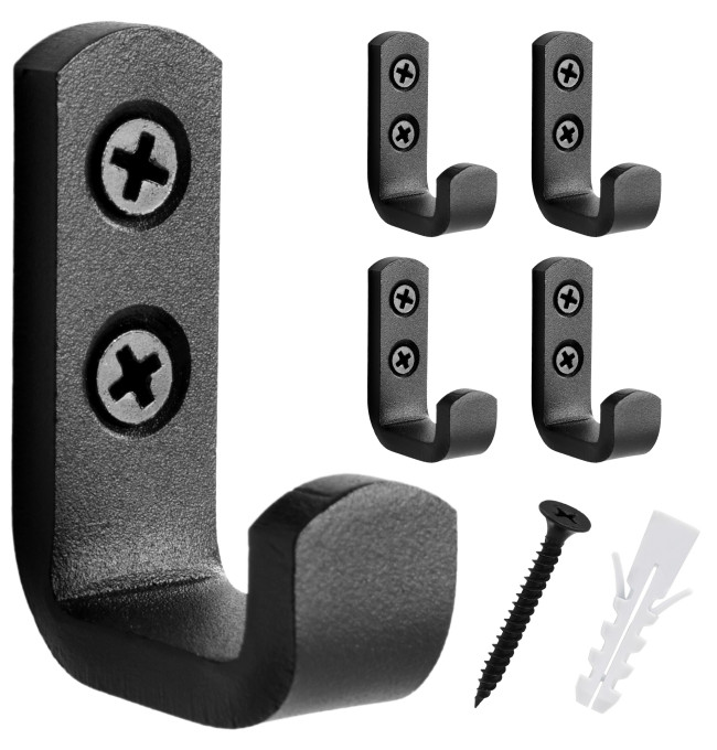 Sada pěti věšáků ABRIS černá (5 ks)