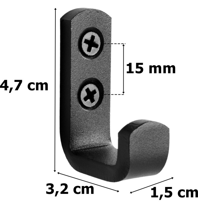Sada pěti věšáků ABRIS černá (5 ks)
