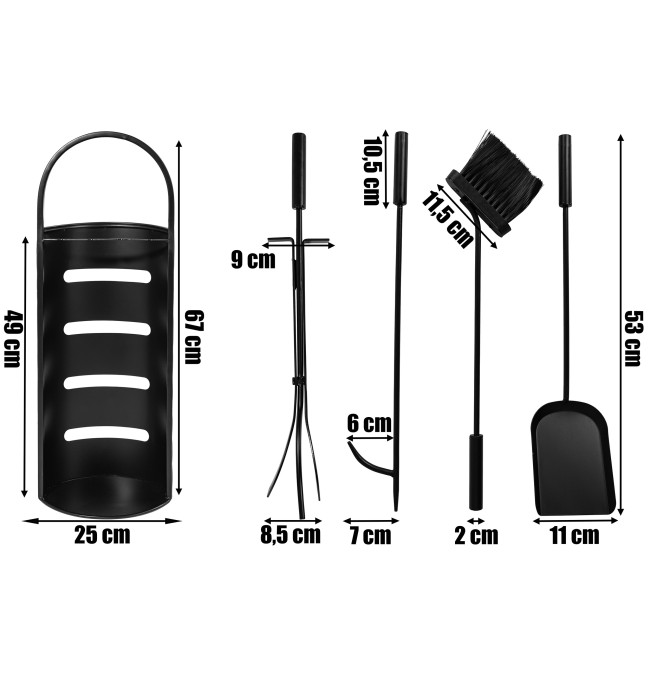 Sada s příslušenstvím ke krbu SEHIR