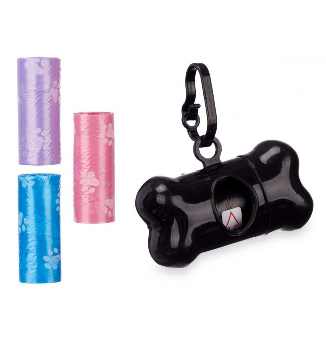 Pouzdro na sáčky pro psy s rolkami (3 ks)