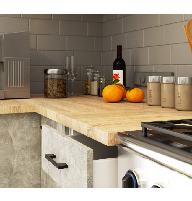 Kuchyňská linka OLIVIA H720 1.8 m s vitrínou beton