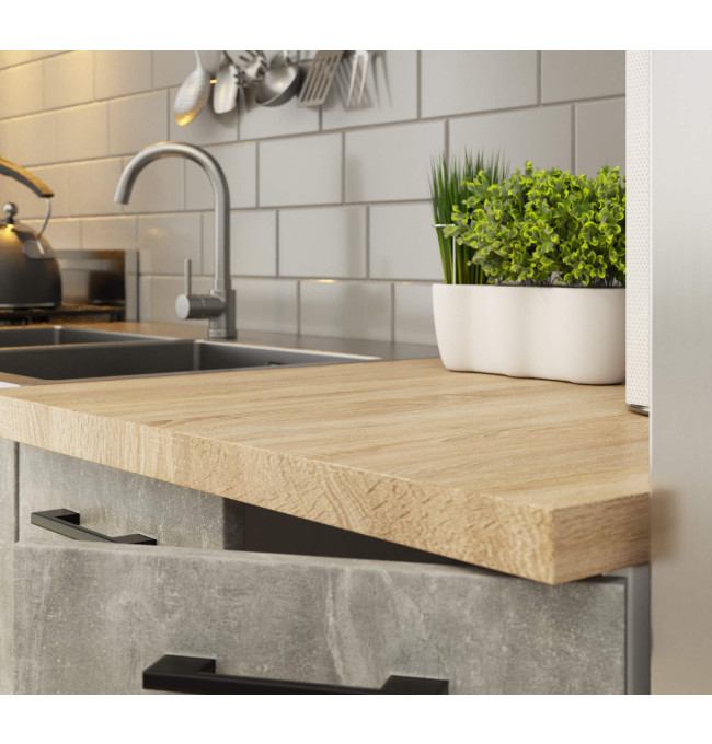 Kuchyňská linka OLIVIA H720 1.8 m s vitrínou beton