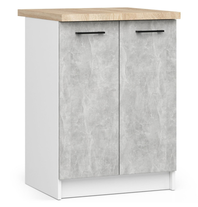 Kuchyňská linka OLIVIA V720 2.4 m s vitrínou beton