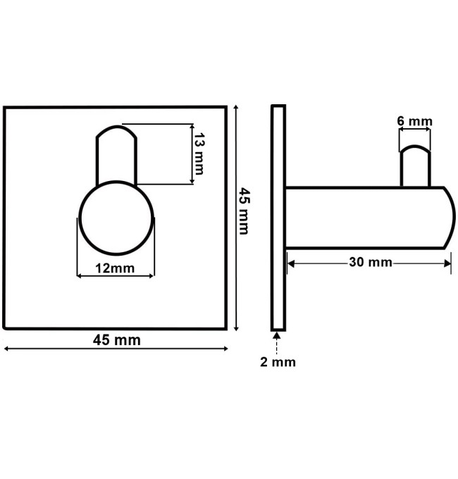 Sada čtyř koupelnových věšáků KOTOS stříbrná (4 ks)