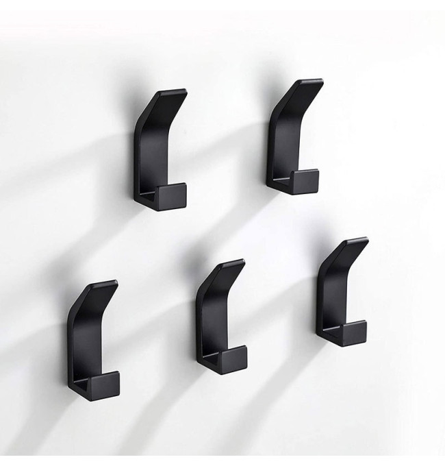 Sada pěti věšáků OMNOS černá (5 ks)
