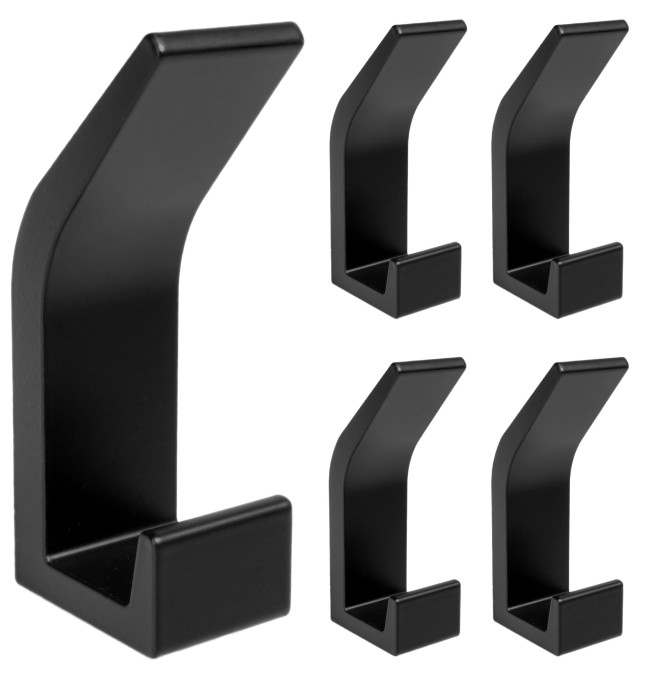 Sada pěti věšáků OMNOS černá (5 ks)