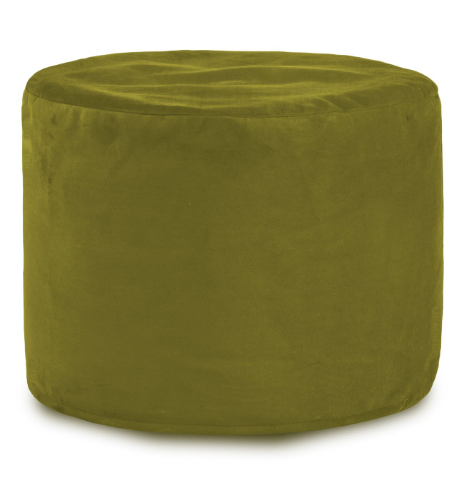 Plyšová taburetka Cilindro zelená